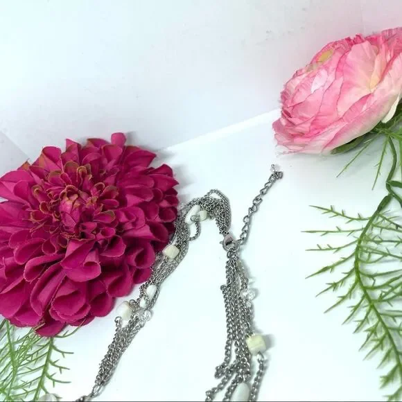 NEW⚜️MOTHER OF PEARL Teardrop Pendant Necklace - Picture 6 of 9